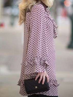 SISTER JANE PATTERNED RUFFLE DRESS